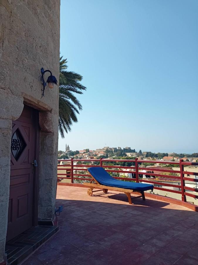 A Medieval Windmill Tower With Magnificent View Rhodes City ภายนอก รูปภาพ